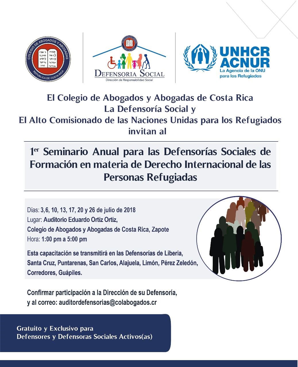 Participación en el 1er Seminario Anual para las Defensorías Sociales de Formación en materia de Derecho Internacional de las Personas Refugiadas
