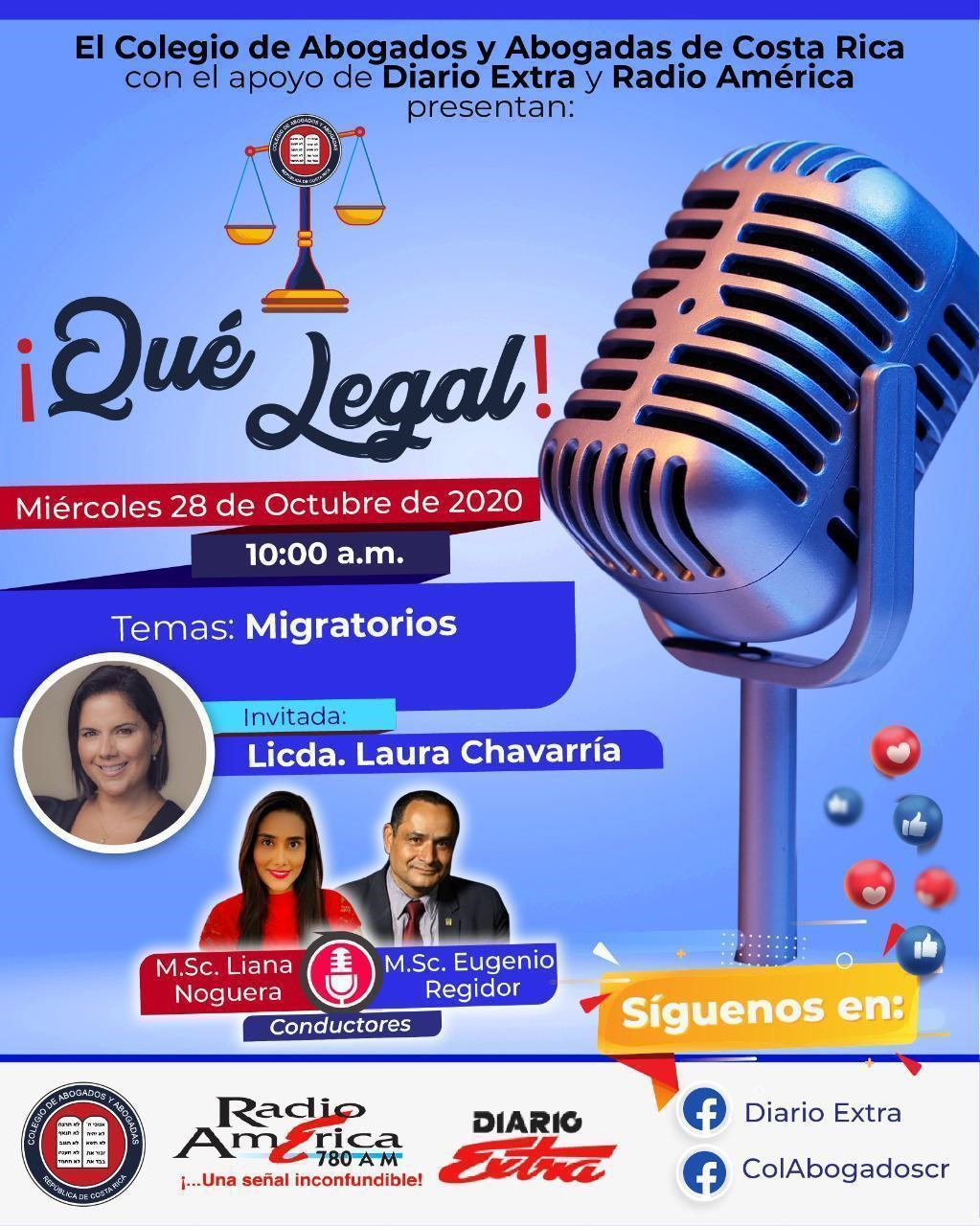 Participación en el programa¡Qué Legal!
